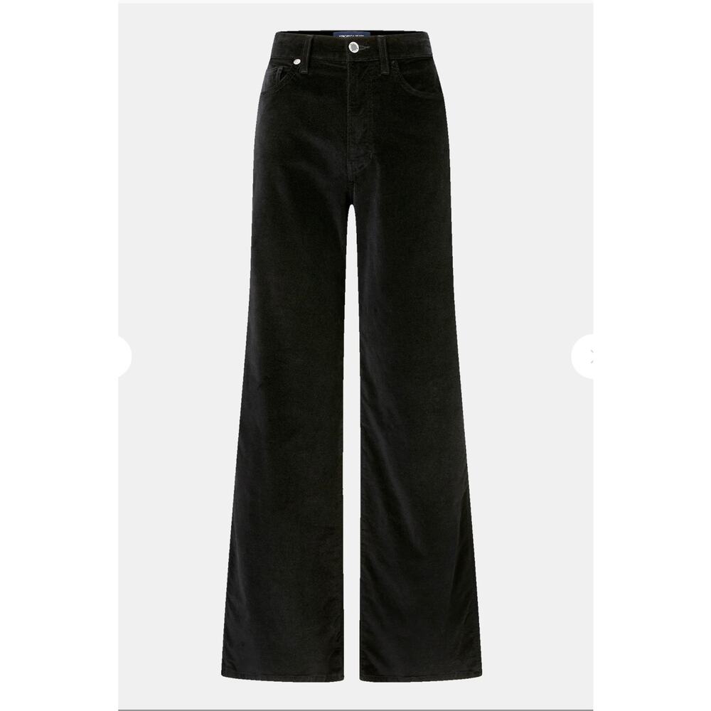 NEW Veronica Beard Taylor High Rise Velvet Jeans Black Size 28 - Picture 6 of 10